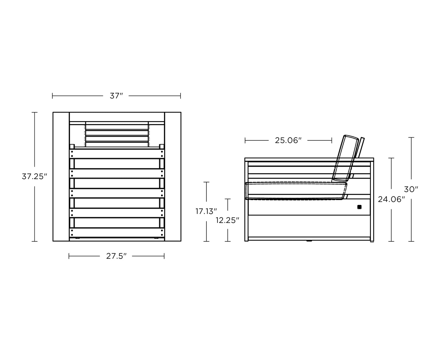 Latitude 3-Piece Lounge Chair Set POLYWOOD