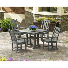 Load image into Gallery viewer, Vineyard 5-Piece Farmhouse Trestle Arm Chair Dining Set