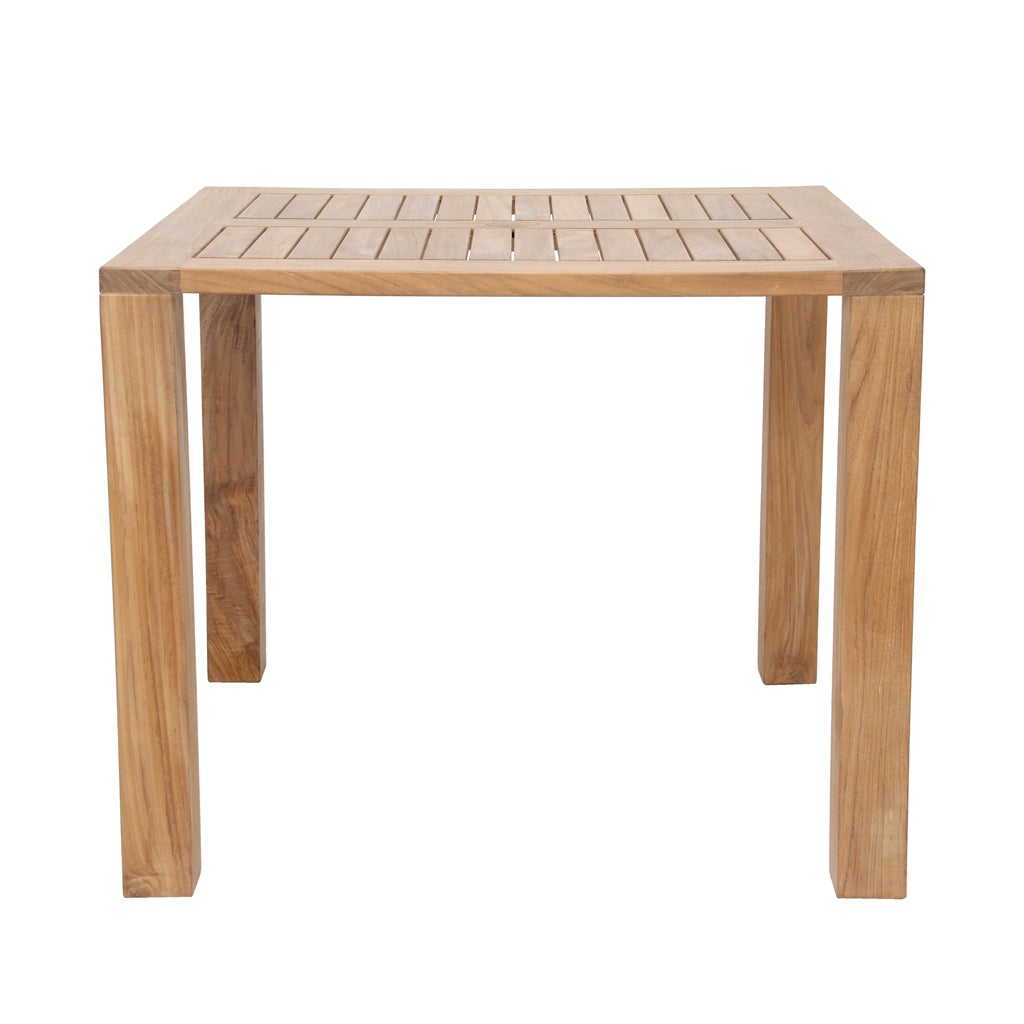 Bendigo Square Dining Table, 39", with Parasol Hole Outdoor Living Oahu