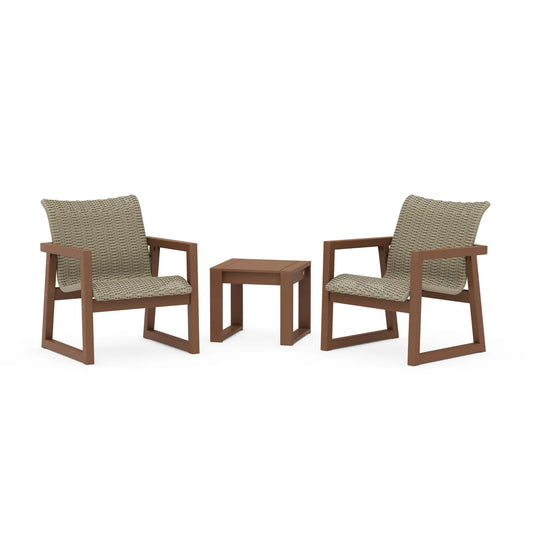 EDGE Woven 3-Piece Lounge Chair Seating Set