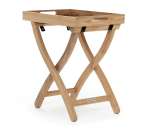 Folding rectangular side table