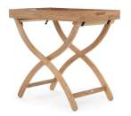 Folding rectangular side table