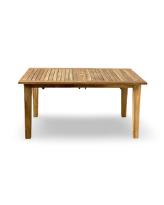St Tropez Rectangular Extension Table (126/105/83x39"), dble leaf, With Teak Plug (when open)
