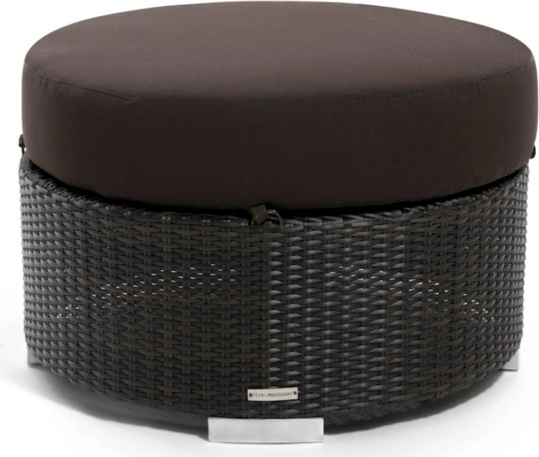 Torino Round Ottoman/Table 24", with loops for cushion attachment