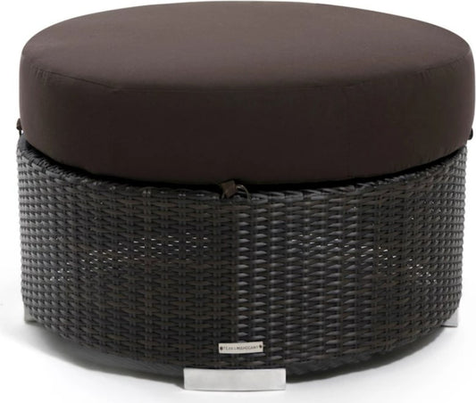 Torino Round Ottoman/Table 24", with loops for cushion attachment