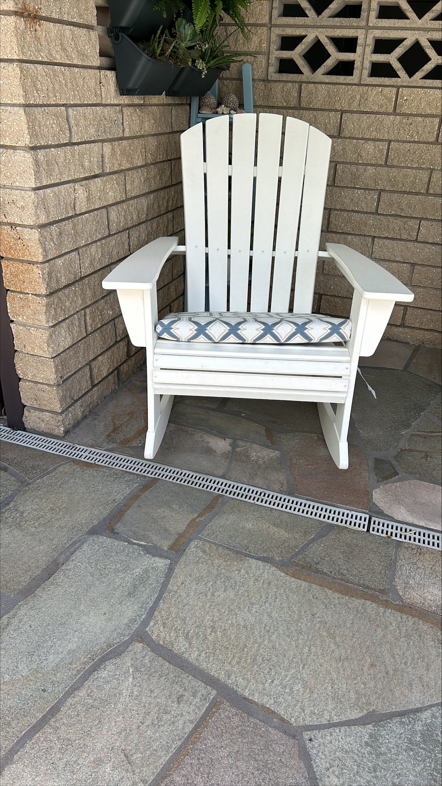 Nautical Curveback Adirondack Rocking Chair