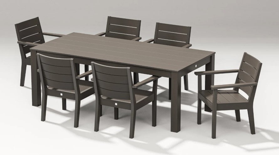 Latitude 7-Piece Arm Chair Dining Set - Parsons 84in