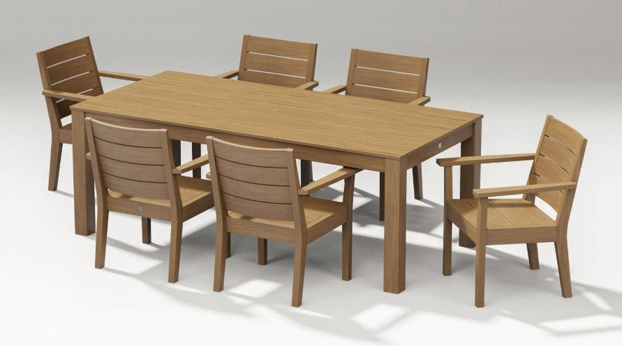 Latitude 7-Piece Arm Chair Dining Set - Parsons 84in