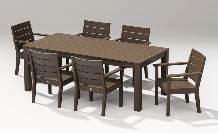 Latitude 7-Piece Arm Chair Dining Set - Parsons 84in