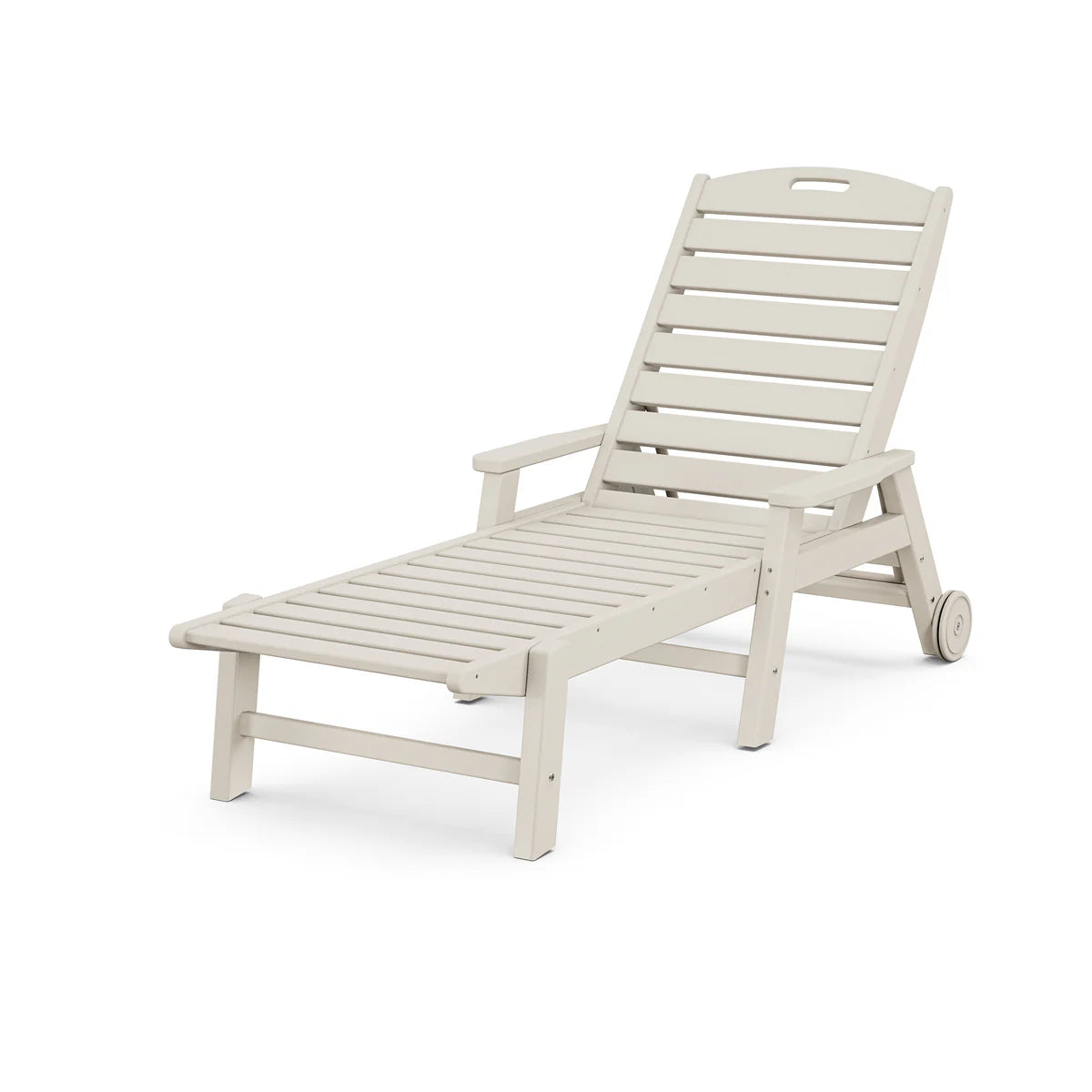 Nautical Chaise with arms and wheels