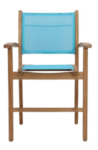 St Tropez Rectangular Extension Counter Height Table - 79/59x39", Single leaf With Teak Plug, Leaf Removable, With footrest
