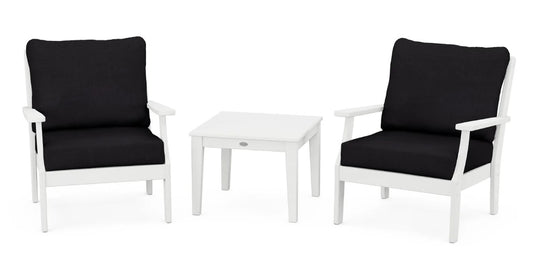 Polywood Braxton 3-Piece Deep Seating Set