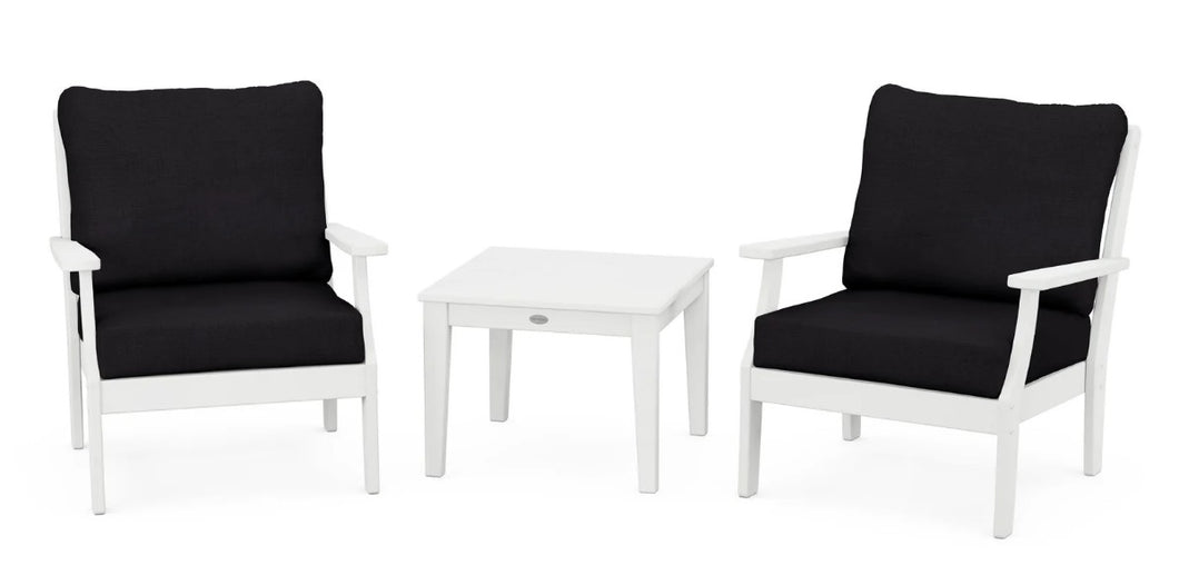 Polywood Braxton 3-Piece Deep Seating Set