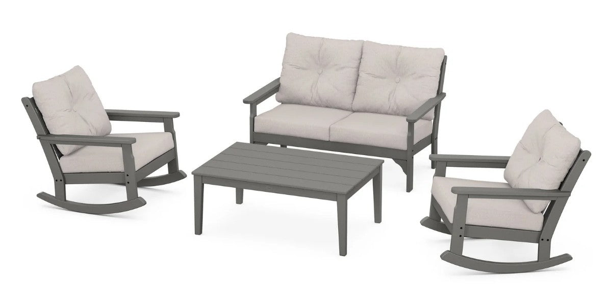 Vineyard 4-Piece Deep Seating Rocking Chair Set