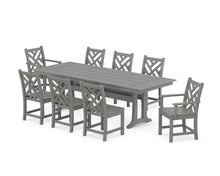 Load image into Gallery viewer, Chippendale 9-Piece Farmhouse Dining Set with Trestle Legs