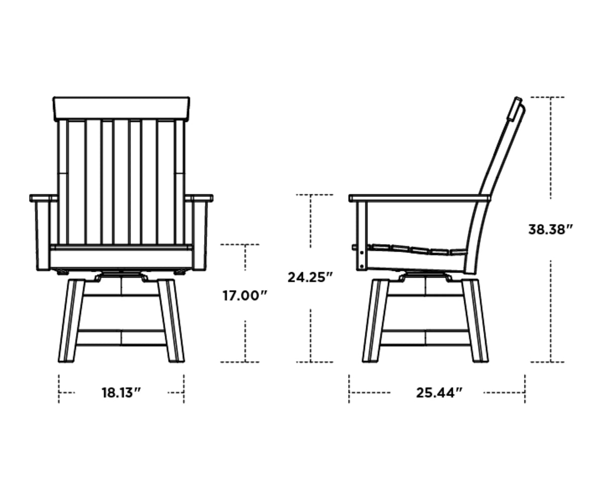 Prescott Swivel Dining Arm Chair