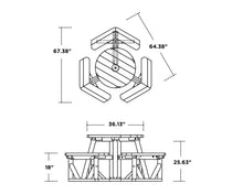 Load image into Gallery viewer, Park 36" Round Picnic Table