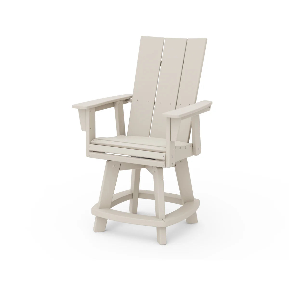 Modern Curveback Adirondack Swivel Counter Chair