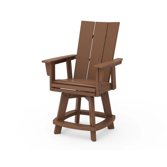 Modern Curveback Adirondack Swivel Counter Chair