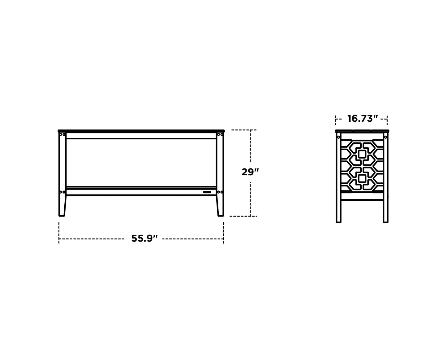 Chinoiserie 56" Console Table