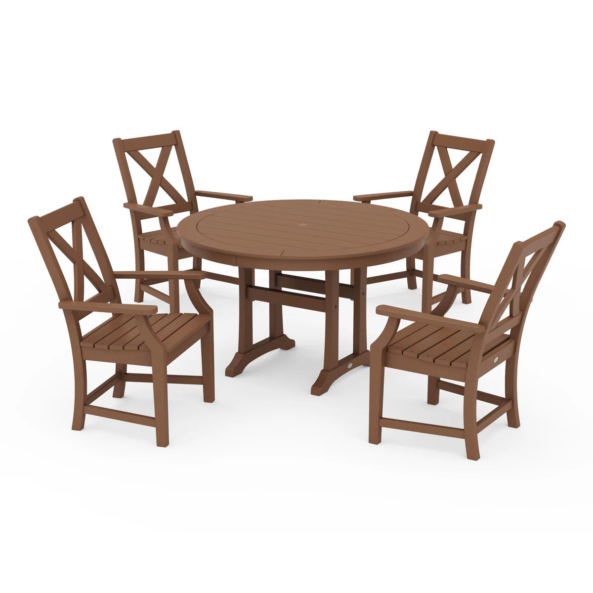 Braxton 5-Piece Nautical Trestle Arm Chair Dining Set