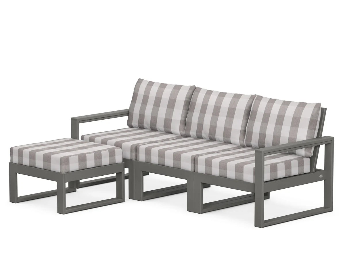 EDGE 4-Piece Modular Deep Seating Set with Ottoman