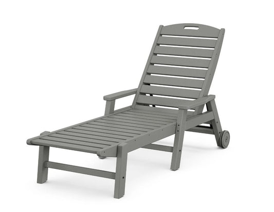 Nautical Chaise with arms and wheels