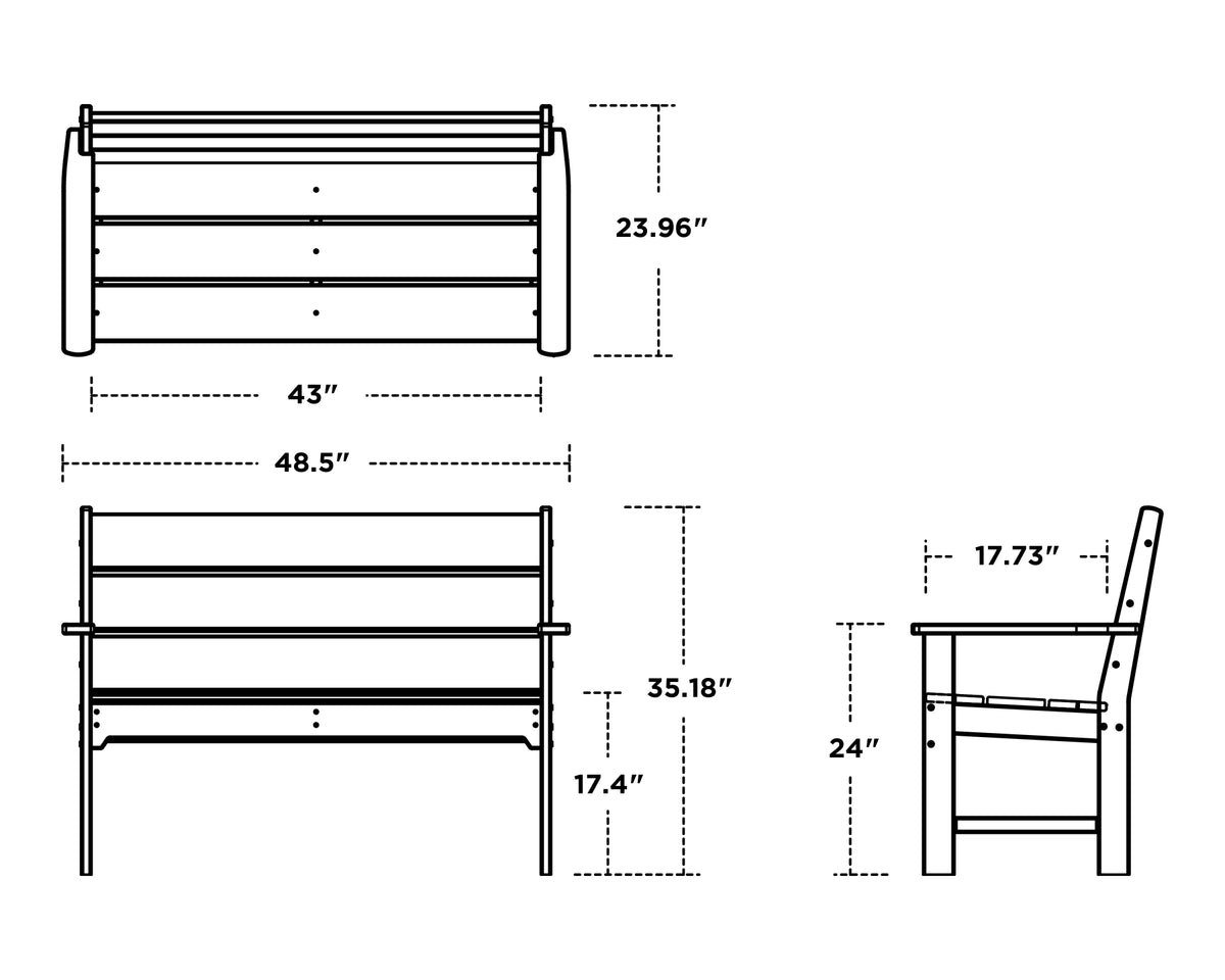 Lakeside 48" Bench