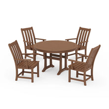 Load image into Gallery viewer, Vineyard 5-Piece Round Dining Set with Trestle Legs
