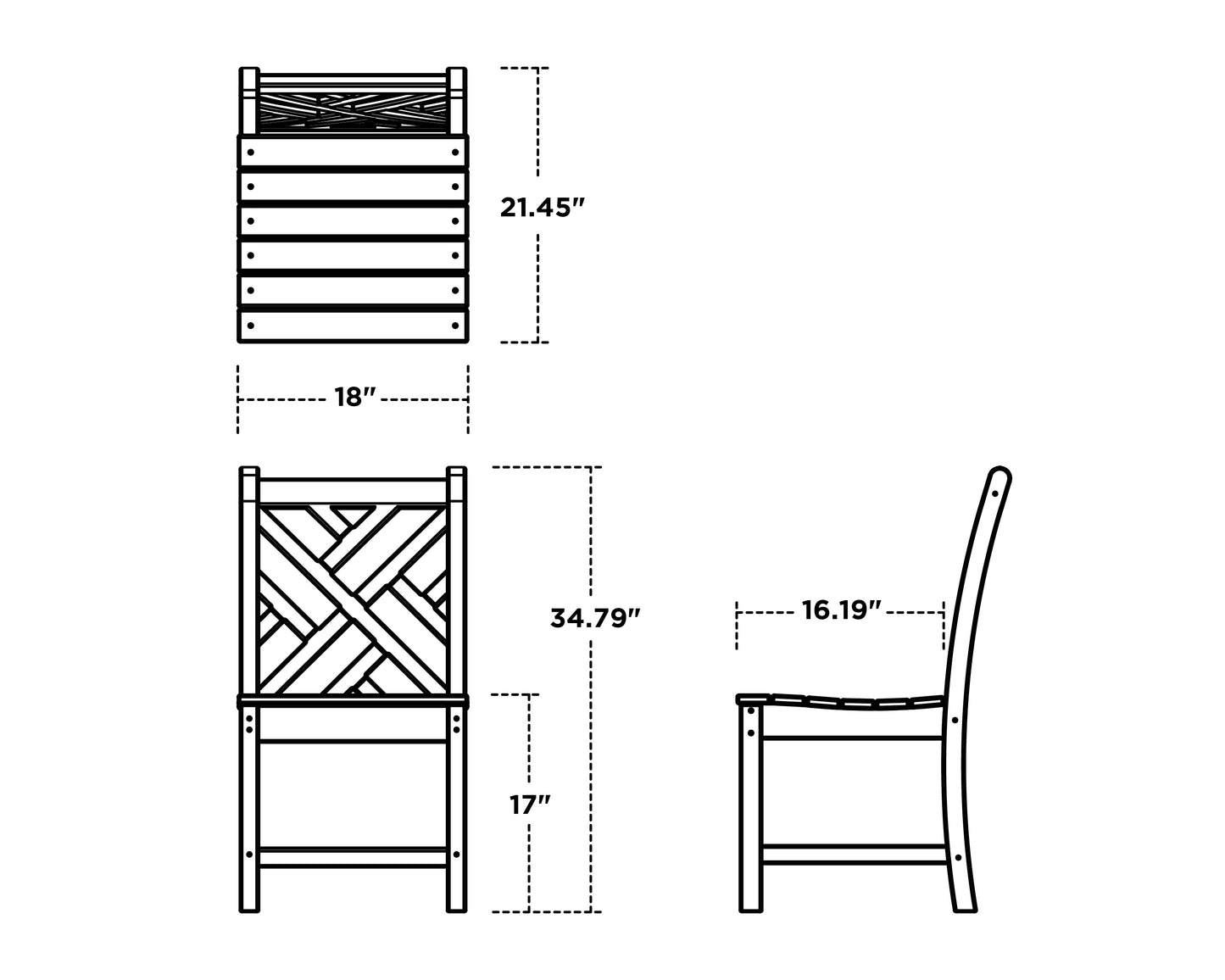 Chippendale 9-Piece Farmhouse Dining Set with Trestle Legs