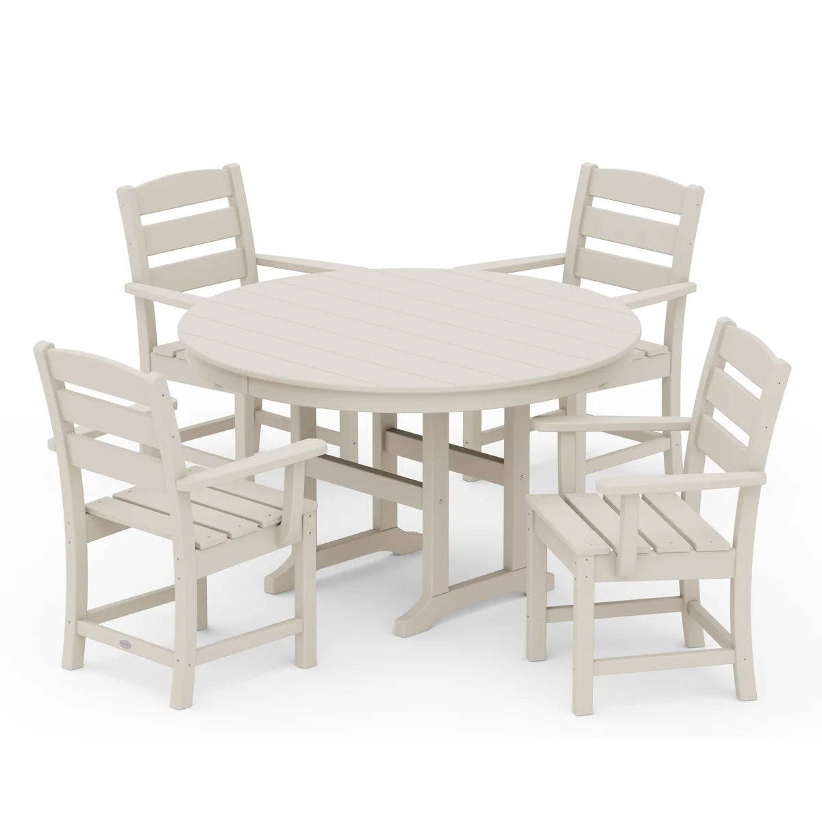 Lakeside 5-Piece Round Farmhouse Dining Set