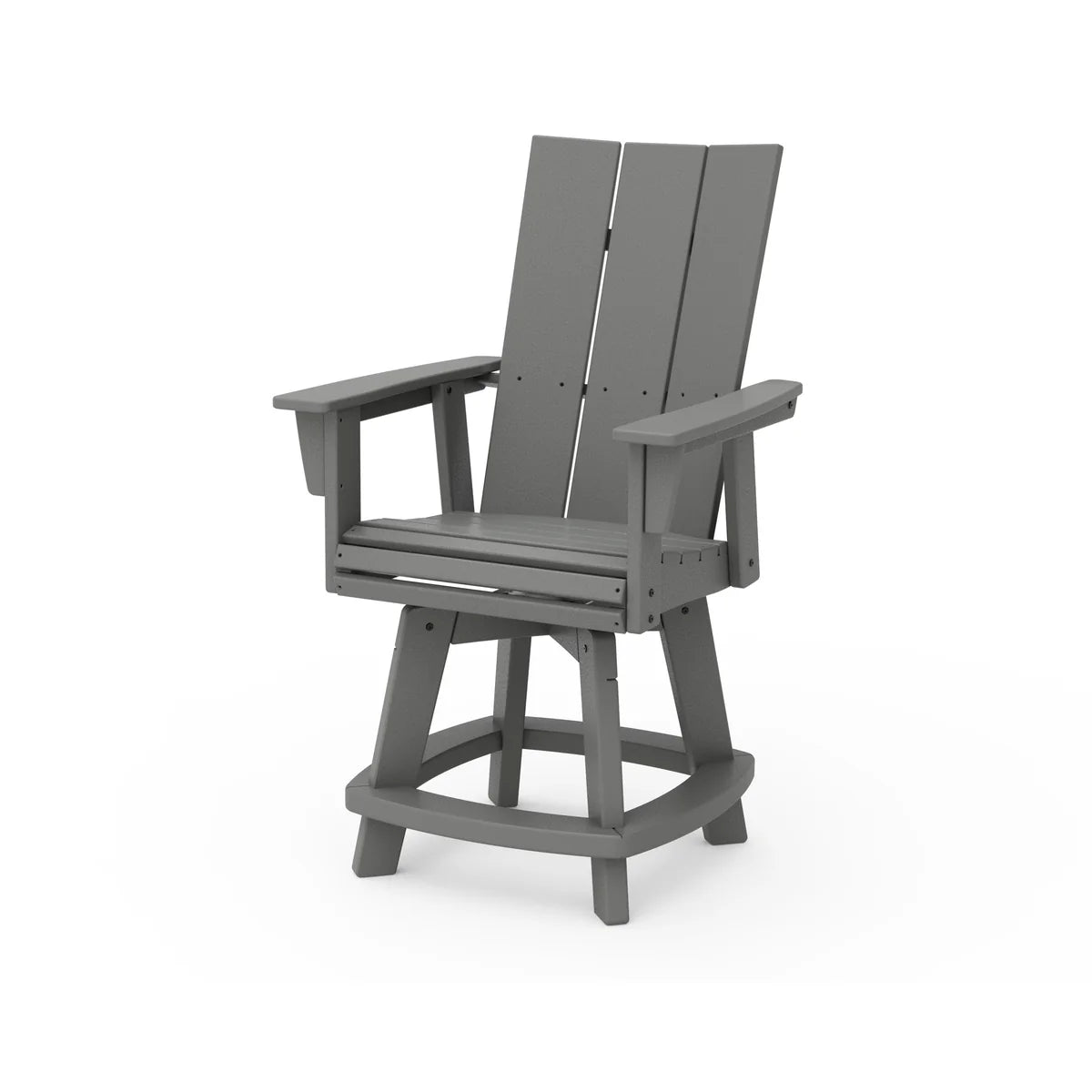 Modern Curveback Adirondack Swivel Counter Chair