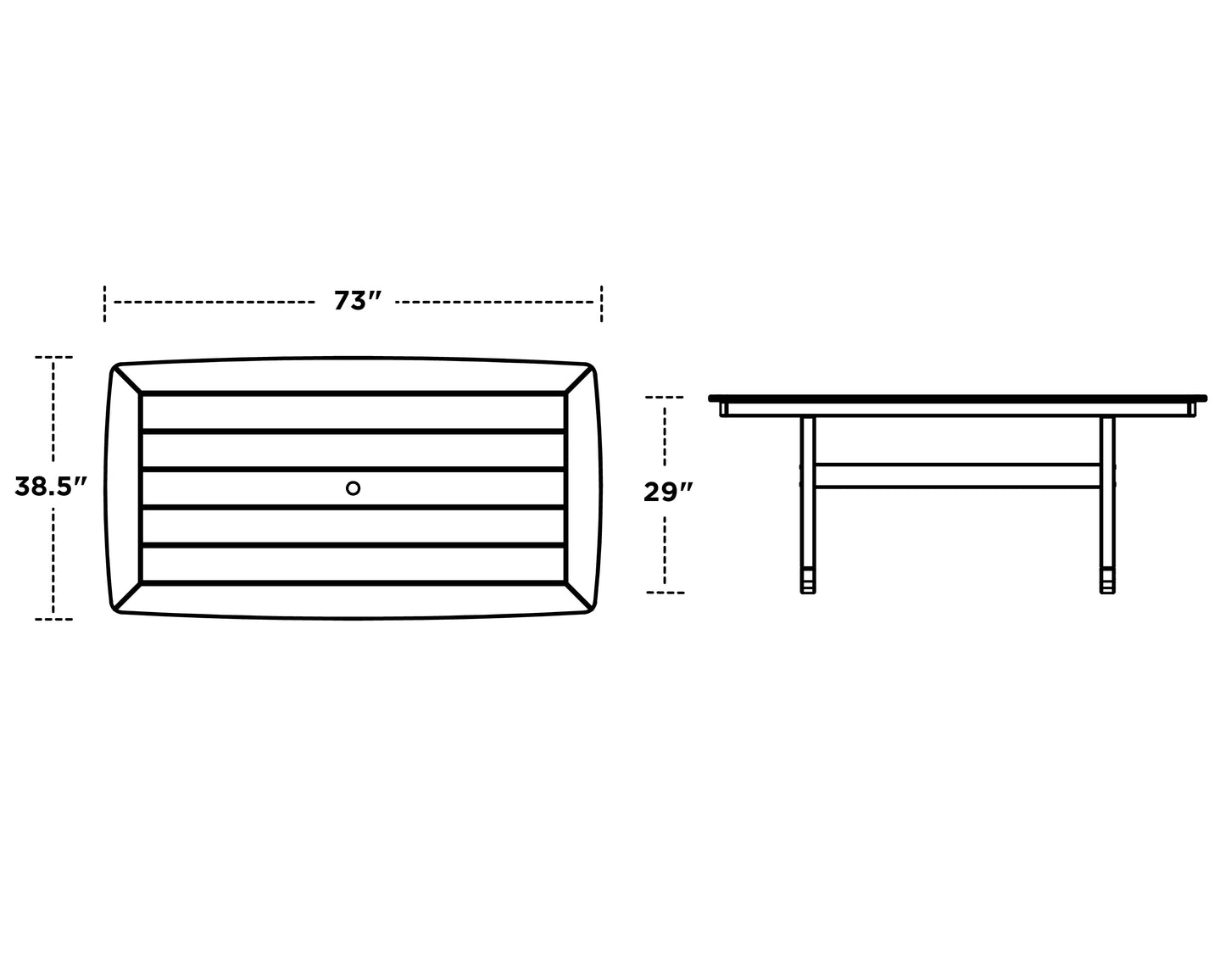 Wovendale 7-Piece Dining Set with Trestle Legs