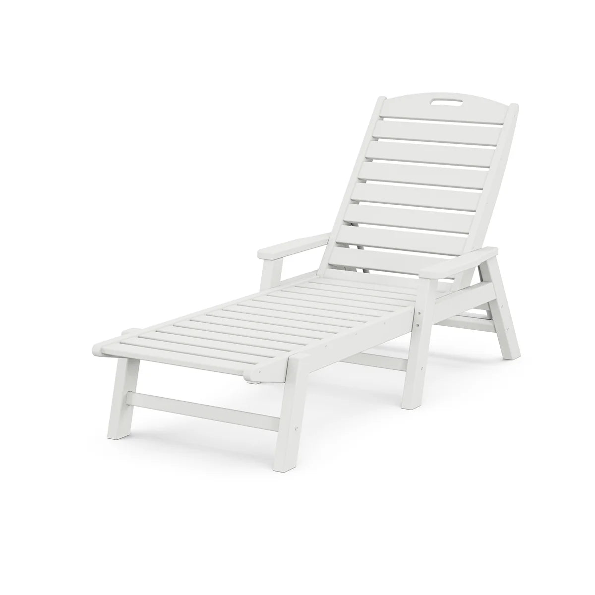 Nautical Chaise with arms and wheels