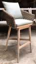 Marcilla Bar Armchair, Fiber/Teak Legs <cushions additional>
