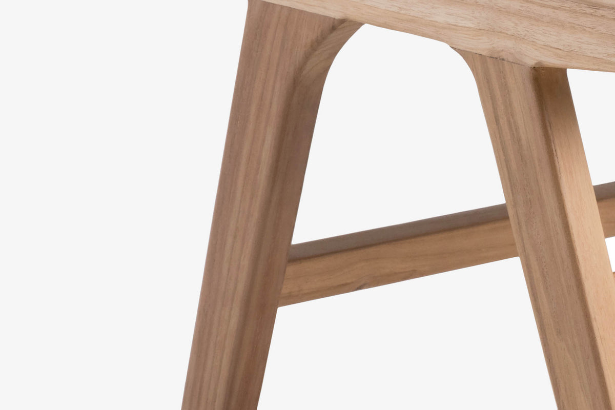 Hagen Ottoman, teak frame/All-weather leather
