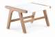 Hagen Ottoman, teak frame/All-weather leather