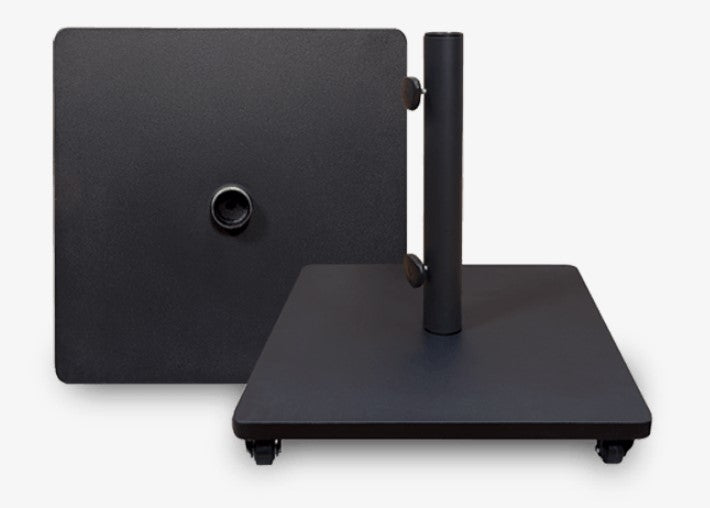 Rolling parasol steel base 120lb