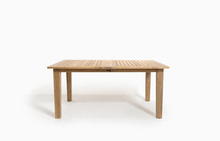 Load image into Gallery viewer, St Tropez Rectangular Extension Table (95/79/63x39&quot;), dble leaf, With Teak Plug (when open)