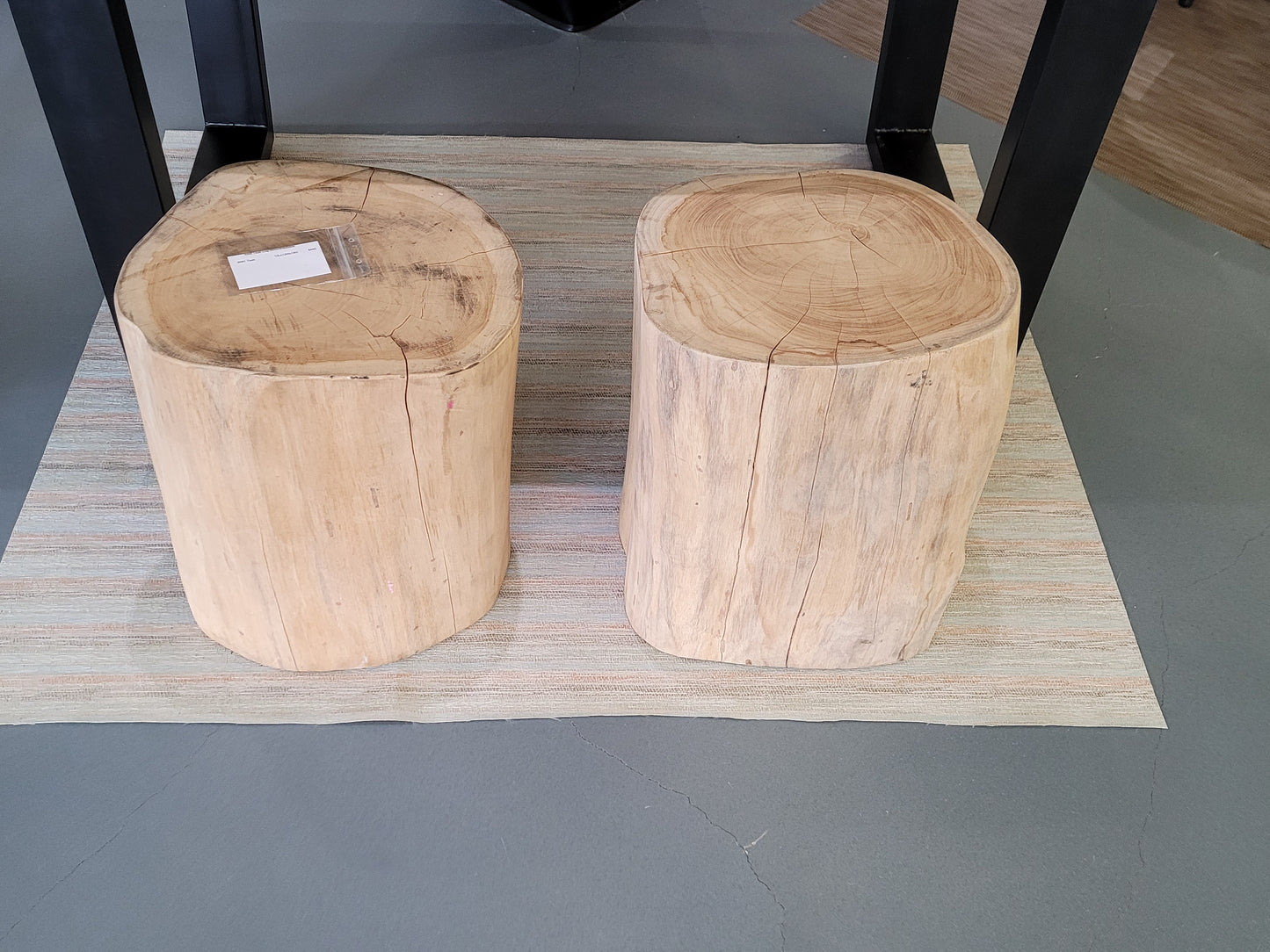 East Java Teak Log Stool/Sidetable