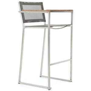 Firenze Counter Armchair, Stainless and Batyline Sling
