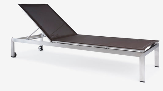 Firenze Chaise Lounger. Stainless Steel & Batyline