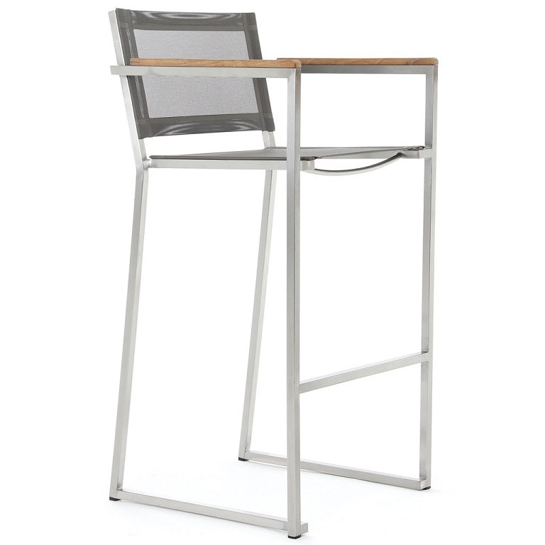 Firenze Bar Armchair, Stainless and Batyline Sling