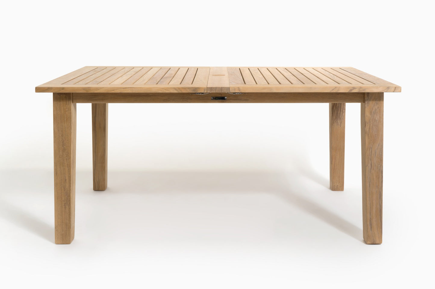 St Tropez Rectangular Extension Table (95/79/63x39"), dble leaf, With Teak Plug (when open)