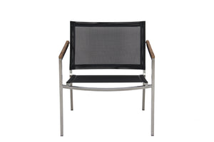 Firenze Club Armchair, Stacking, Stainless and Batyline Sling