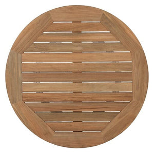 Palm Springs Lazy Susan. Round Tabletop 31", Recycled slatted Teak (No Hole), with Gaps