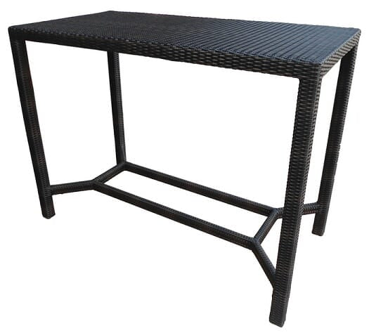 Valencia Rectangular Bar Table (28x55") W Grill Underside