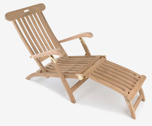 Keywest Steamer Lounger with removable footrest
