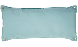 Rectangular Throw Cushion 34x16" -- 1-piece Dacron Fill, Sunbrella Canvas Glacier, with Velcro Straps