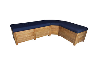 Cushioned bench with storage